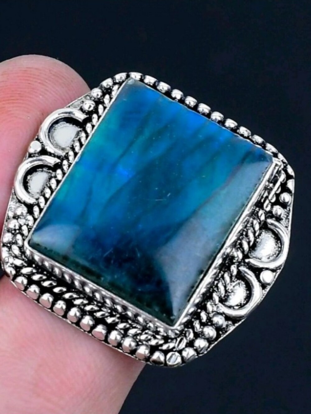 Labradorite Gemstone Jewelry 925 Sterling Silver Handmade Ring